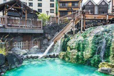 Kusatsu onsen (hot spring) is the most popular onsen in Japan according to an annual survey.