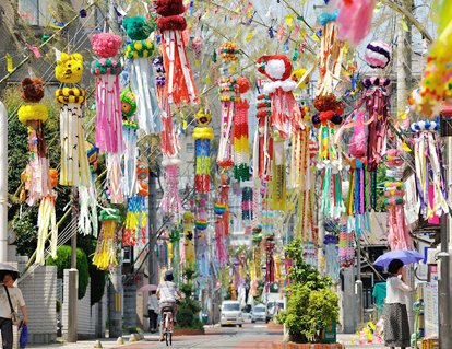 Tanabata festival in Sendai, Miyagi